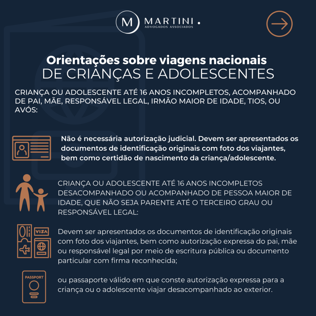 Orientações sobre viagens nacionais de crianças e adolescentes