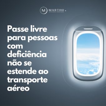 Passe livre para pessoas com deficiência não se estende ao transporte aéreo