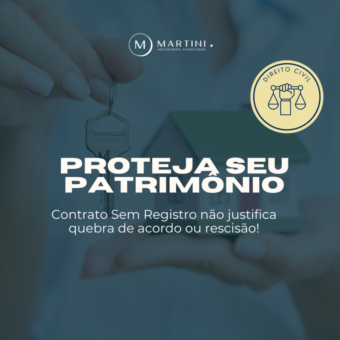 Contrato sem registro não justifica quebra de acordo ou rescisão