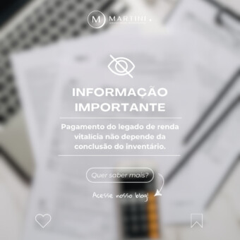 Pagamento do legado de renda vitalícia não depende da conclusão do inventário